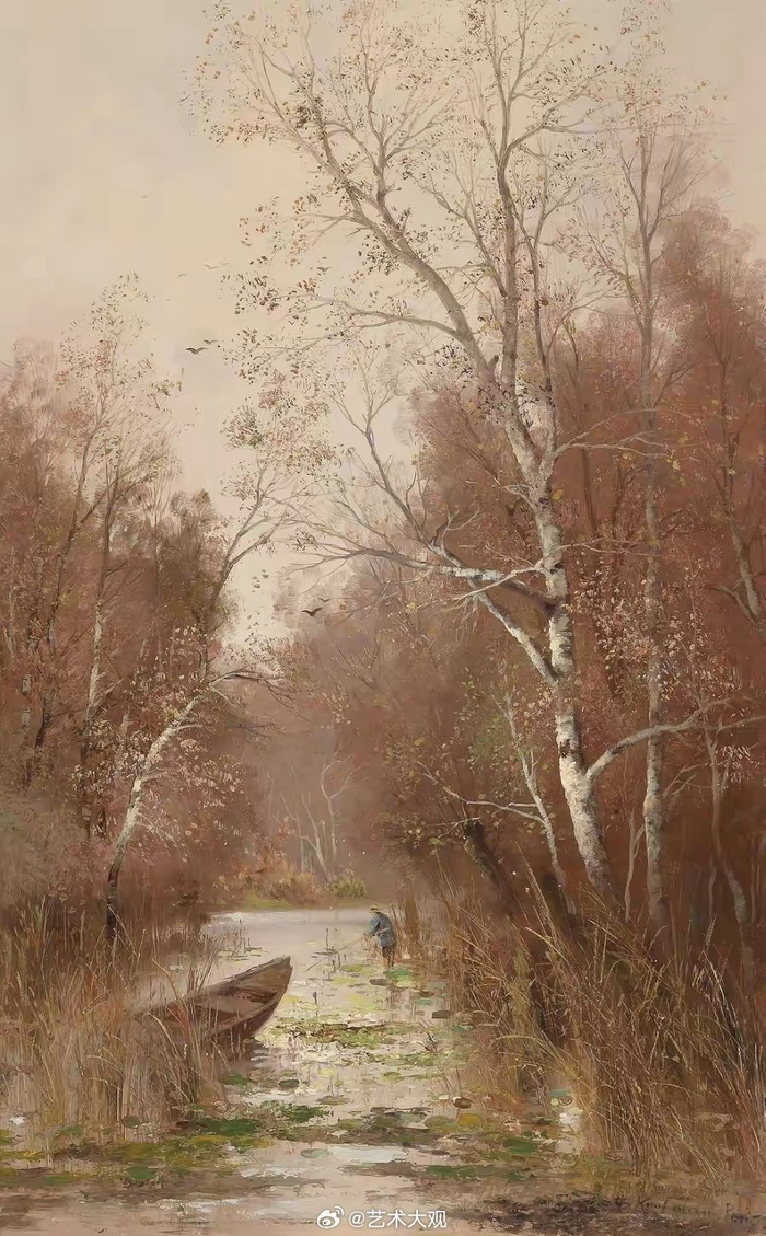 奥地利画家阿道夫·考夫曼风景油画欣赏__财经头条