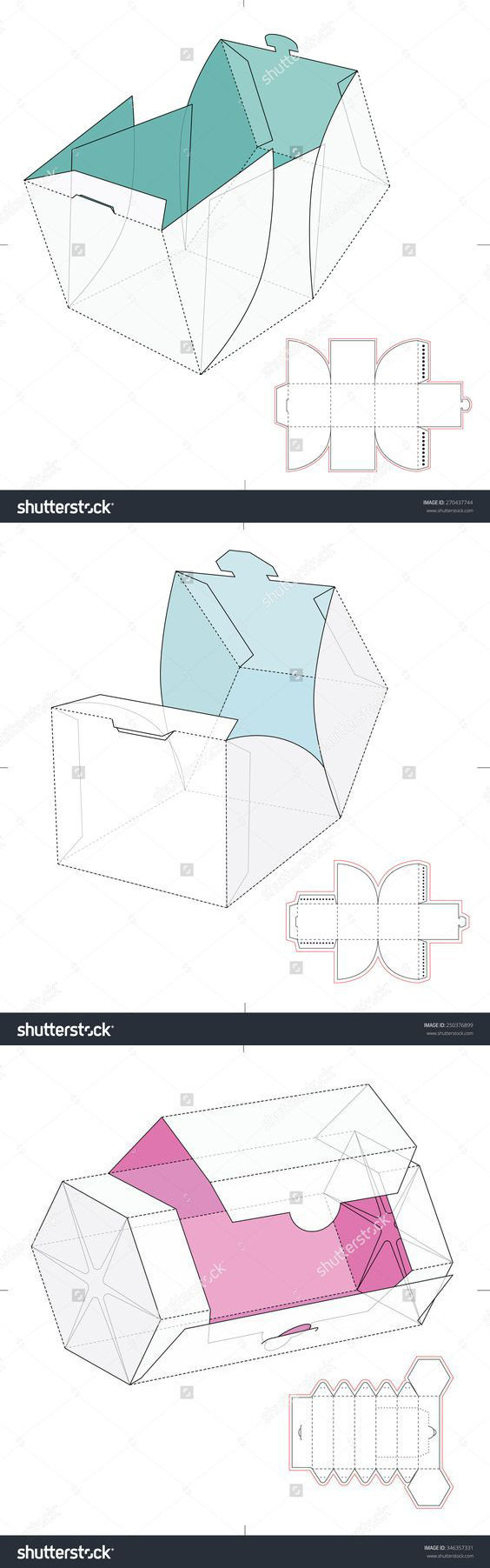 盒型的包装设计展开图参考!