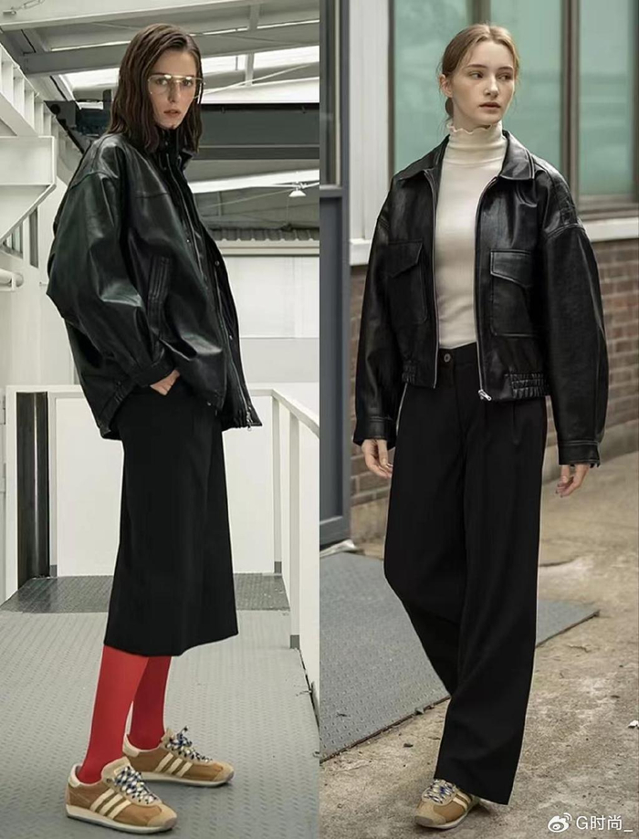 26套秋冬高级感皮衣搭配,时髦又好看|棕色|复古|牛仔裤_新浪新闻
