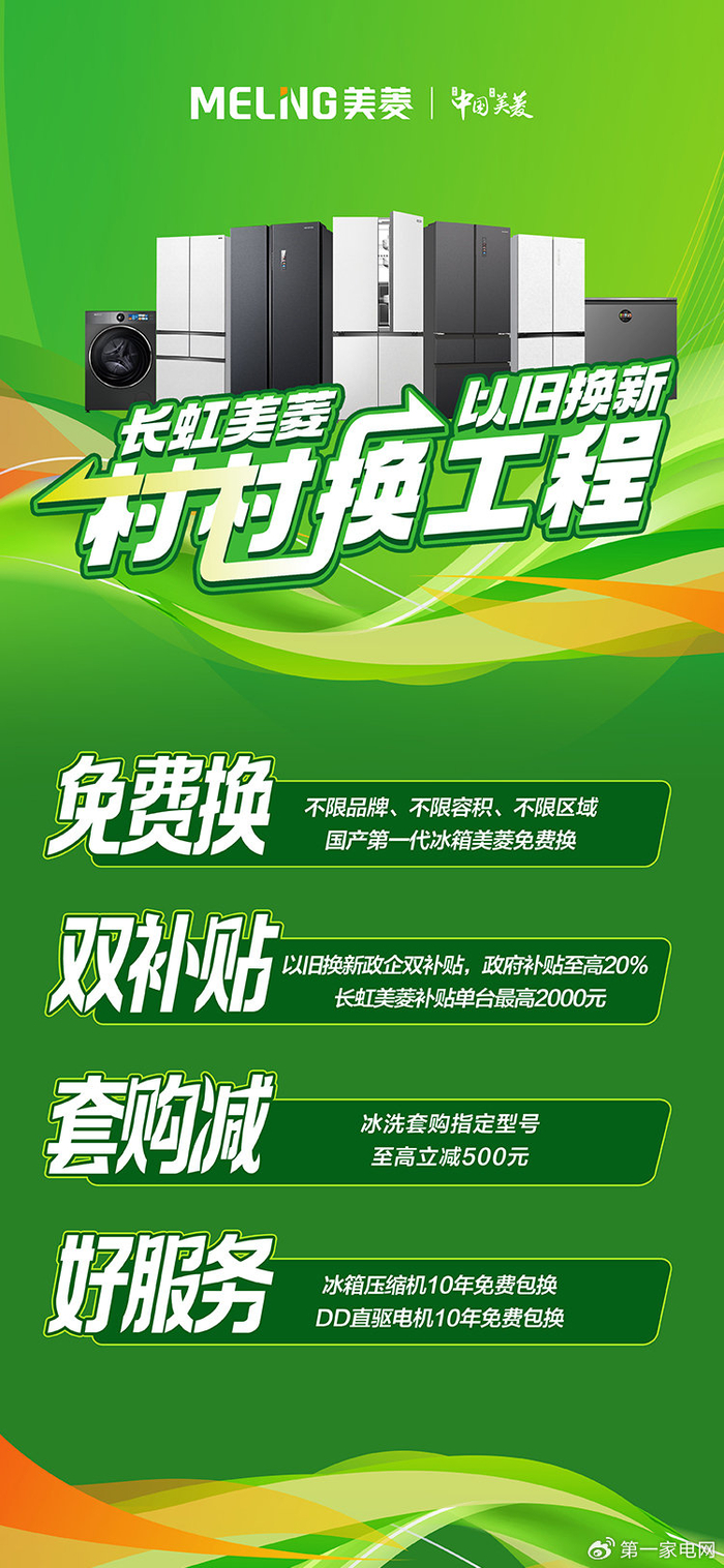 长虹美菱加码以旧换新 重磅新品已成可靠之选