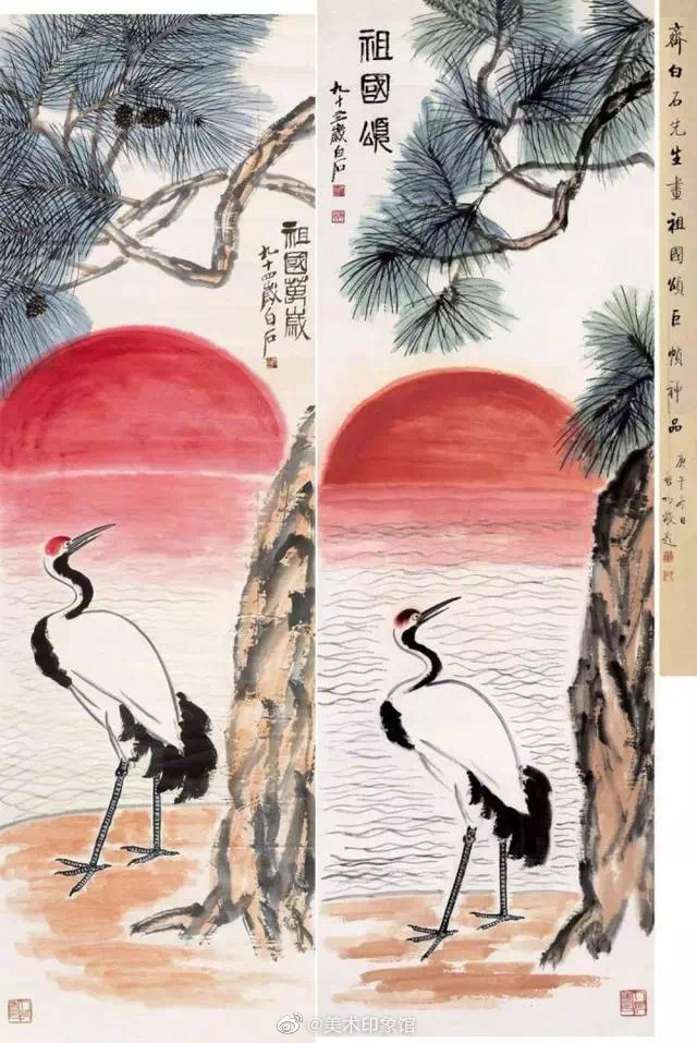 齐白石笔下的鹤