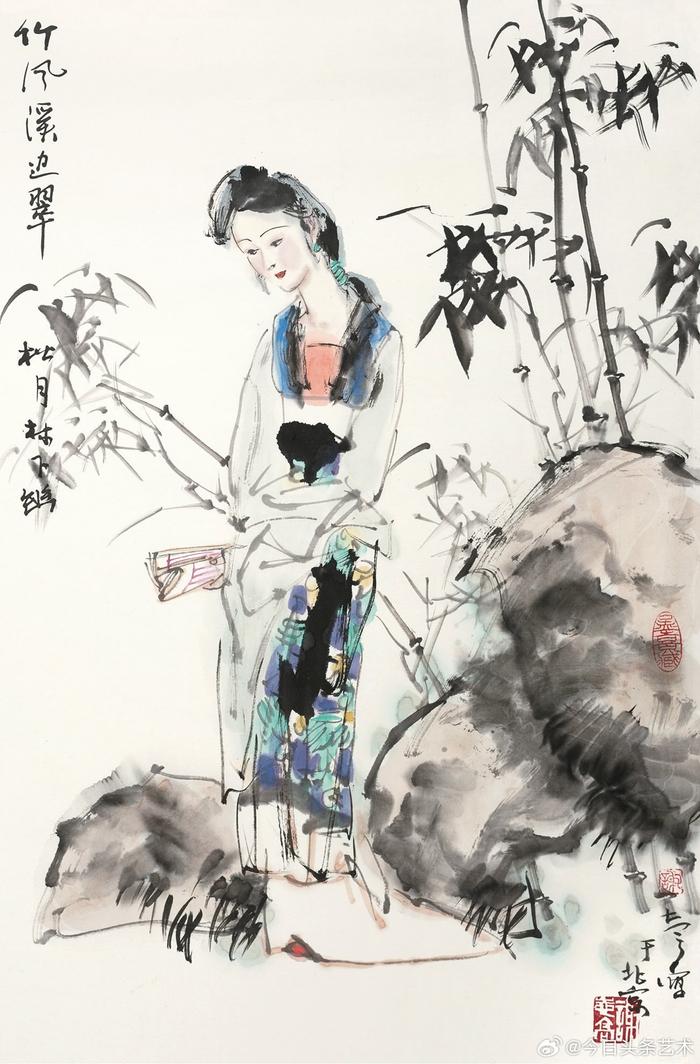 画家谢志高人物画