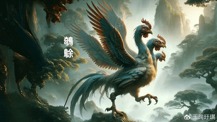 山海经异兽:鵸鵌,三头六尾的鸟,可抵御凶邪|山海经|鸟|尾巴_新浪新闻