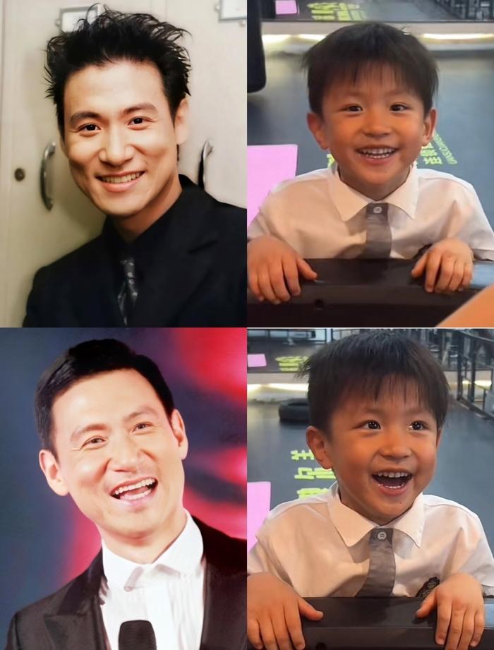 长得像张学友的小朋友,真的太像了,表情和笑容简直一模一样