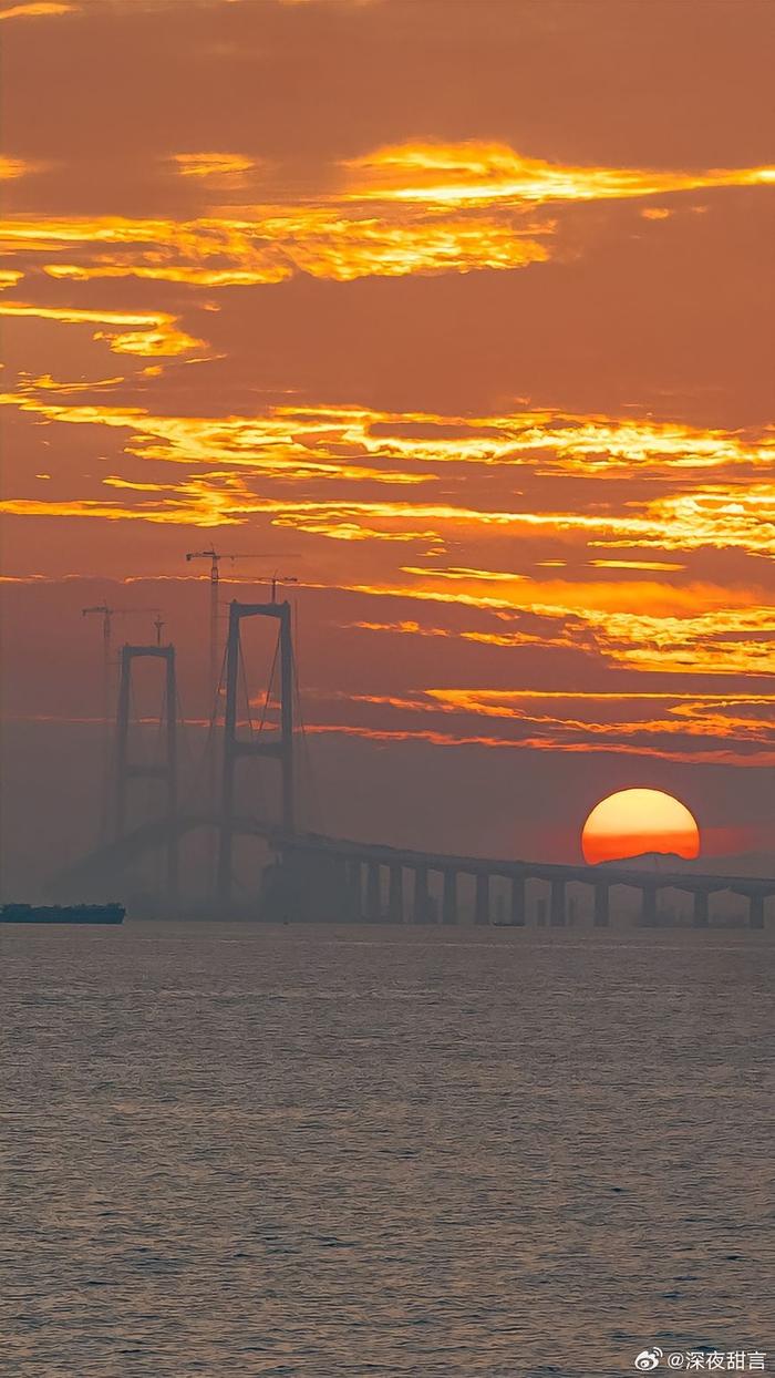 夕阳下,飞鸟过,日渐落