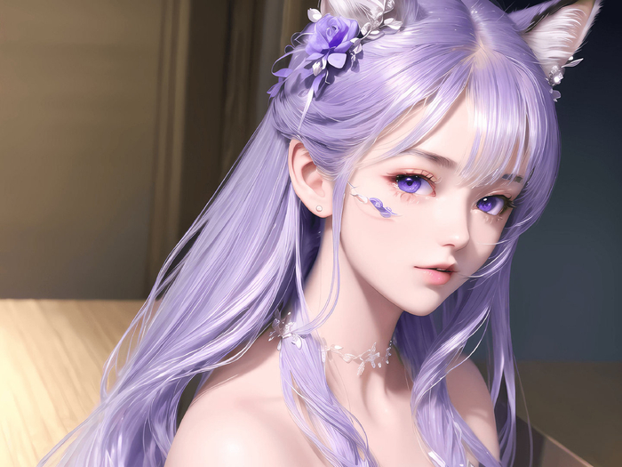 5d国风狐狸少女电脑ai绘画图集动漫卡通二次元手机高清壁纸cg|二次元