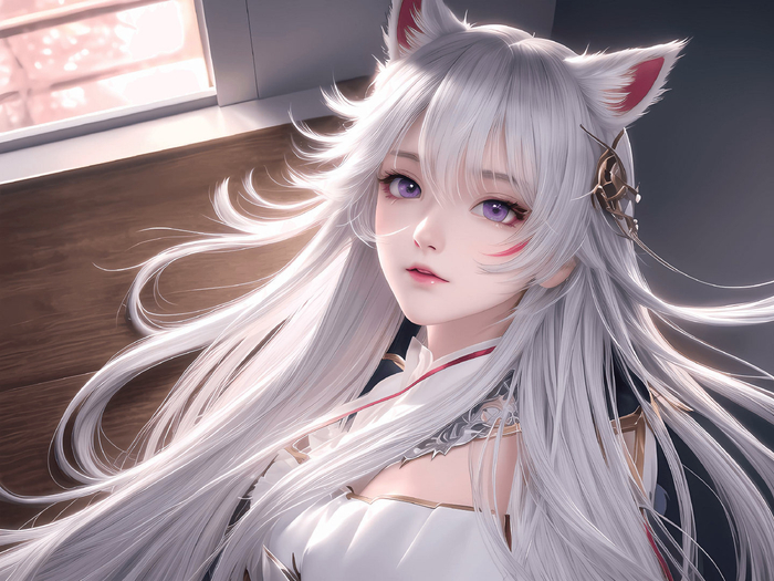 5d国风狐狸少女电脑ai绘画图集动漫卡通二次元手机高清壁纸cg|二次元