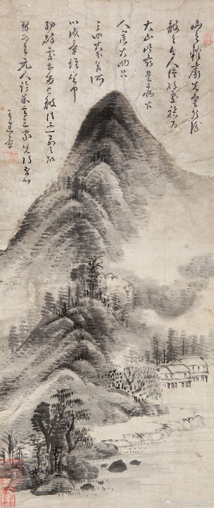 明末清初画家王建章山水画