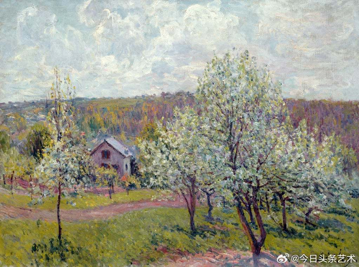 法国印象派画家阿尔弗雷德·西斯莱(alfred sisley)油画