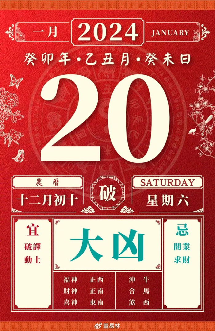 日运势 | 2024年1月20日 十二月初十·破|财富|运势|旺运_新浪新闻
