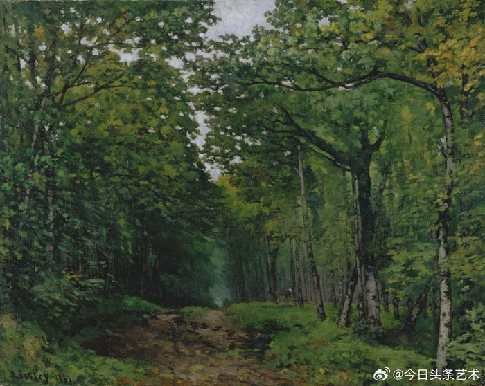 法国印象派画家阿尔弗雷德·西斯莱(alfred sisley)油画