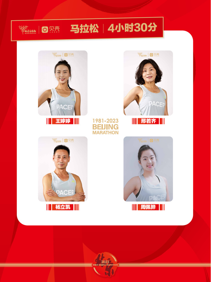 北京马拉松配速员名单出炉,周琳将担任3小时女兔子!