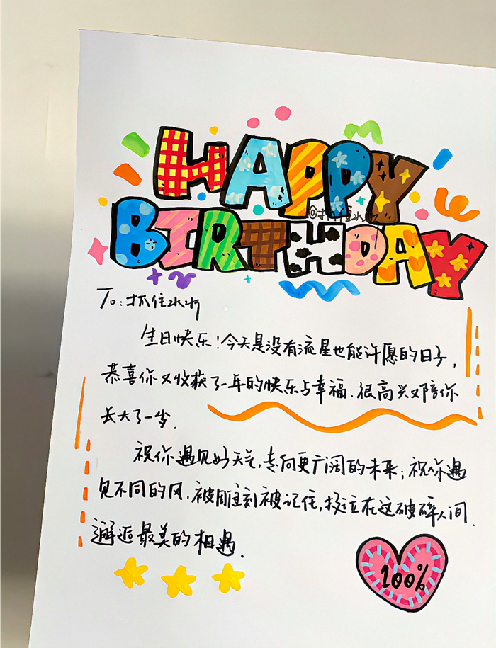 给朋友做一张生日贺卡吧