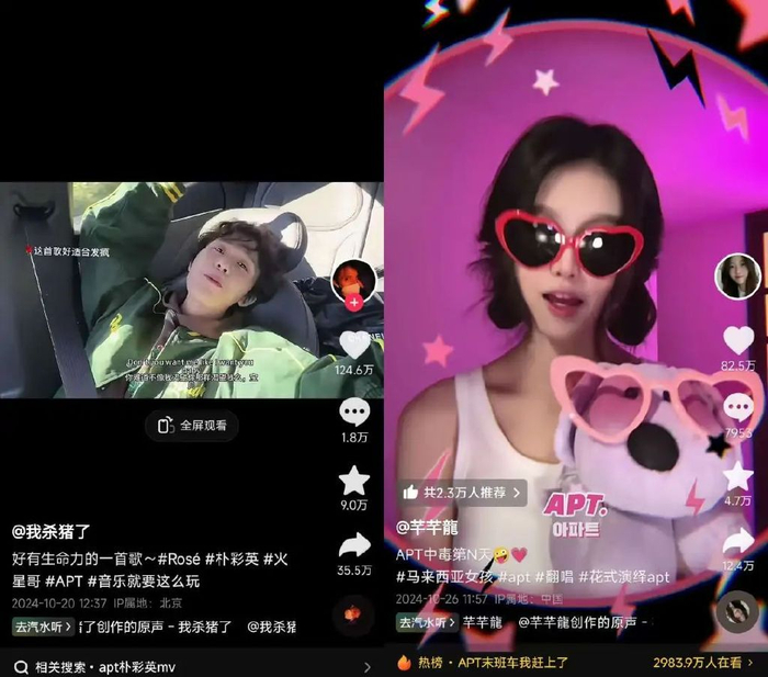 播放量超70亿,《APT.》为何全网爆红?|乌梅子酱|孤勇者|学猫叫|少年|抖音_新浪新闻
