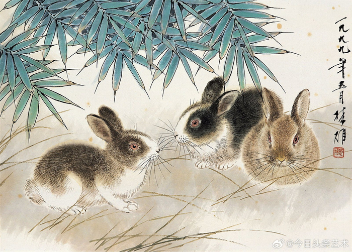 画家方楚雄笔下的兔子