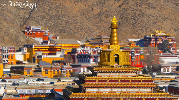 拉卜楞寺举行冬季金刚法舞法会