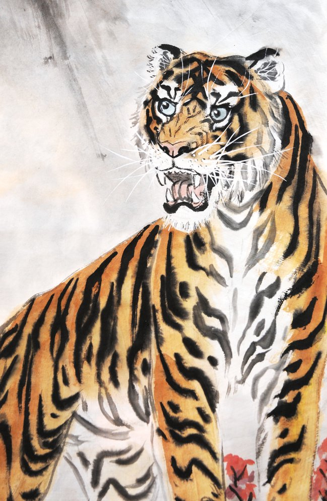 家里挂老虎壁画的讲究和忌讳|南方|下山虎|装饰画_新浪新闻