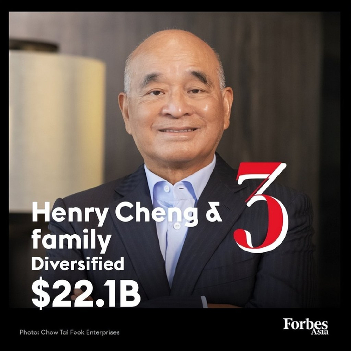 福布斯更新香港富豪榜李嘉诚第一甘比老公第六何超琼第22名