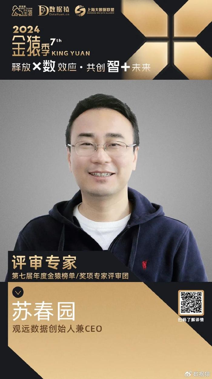 【评委确认】苏春园 观远数据创始人兼CEO