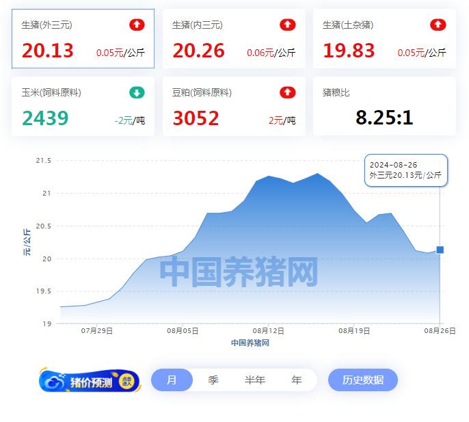 08月26日猪价：由跌入涨！多地猪价回温，市场又开始涨了？