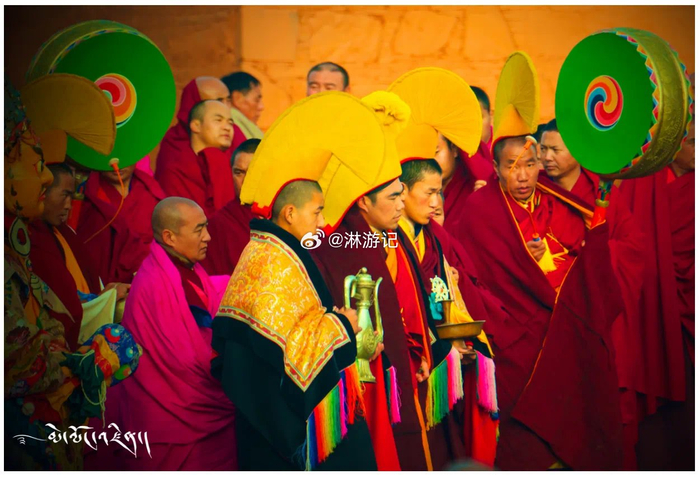 拉卜楞寺举行冬季金刚法舞法会