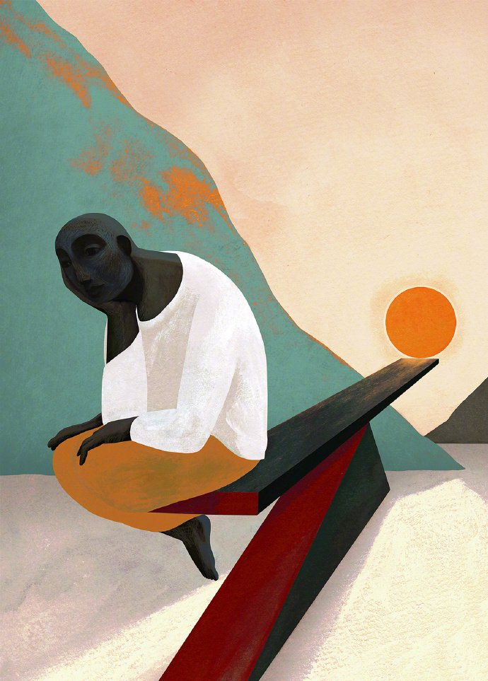 英国插画师 owen gent 充满忧郁色彩的绘画作品
