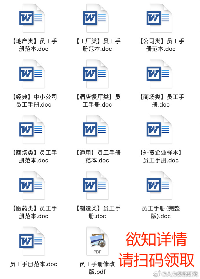 各行业员工手册