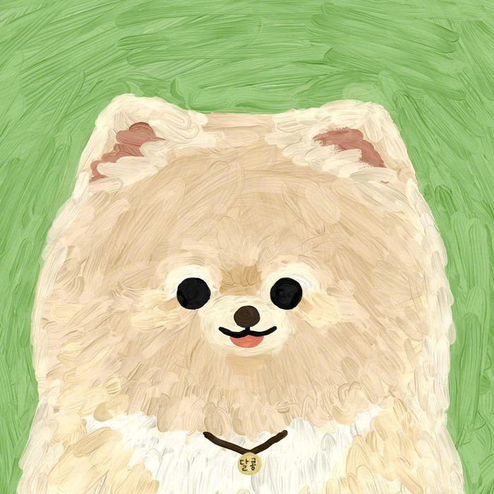 插画小狗勾