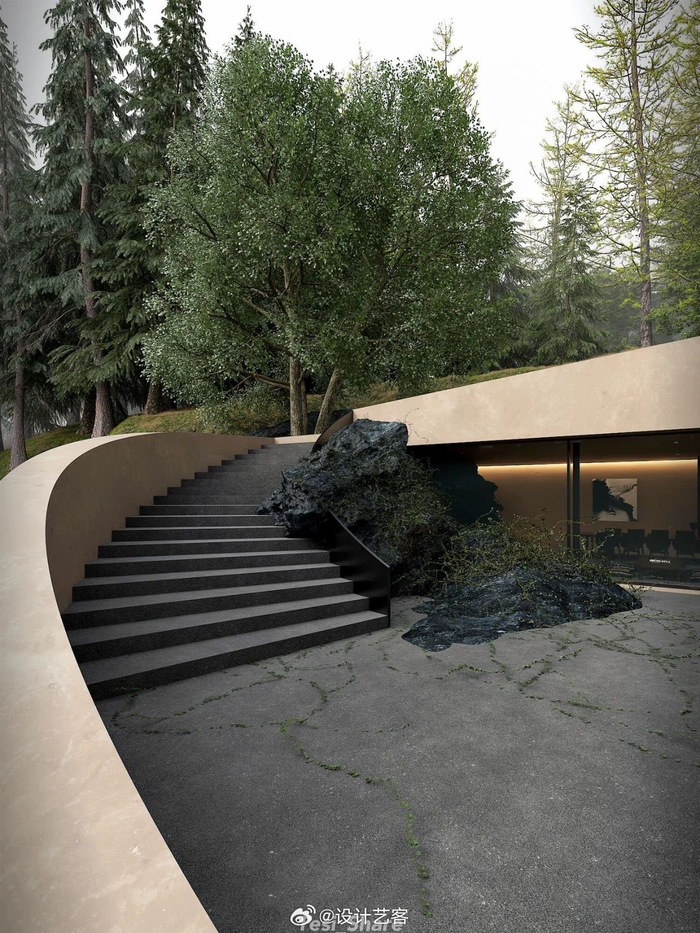 低奢内敛与世无争的坡地住宅