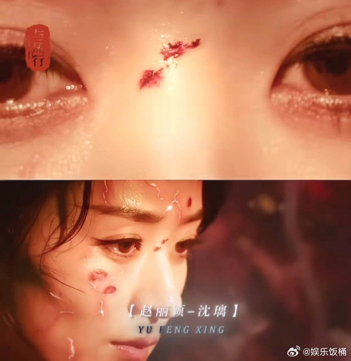 与凤行赵丽颖侧脸战损妆