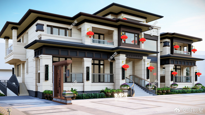 庭院|中式别墅|建筑_新浪新闻