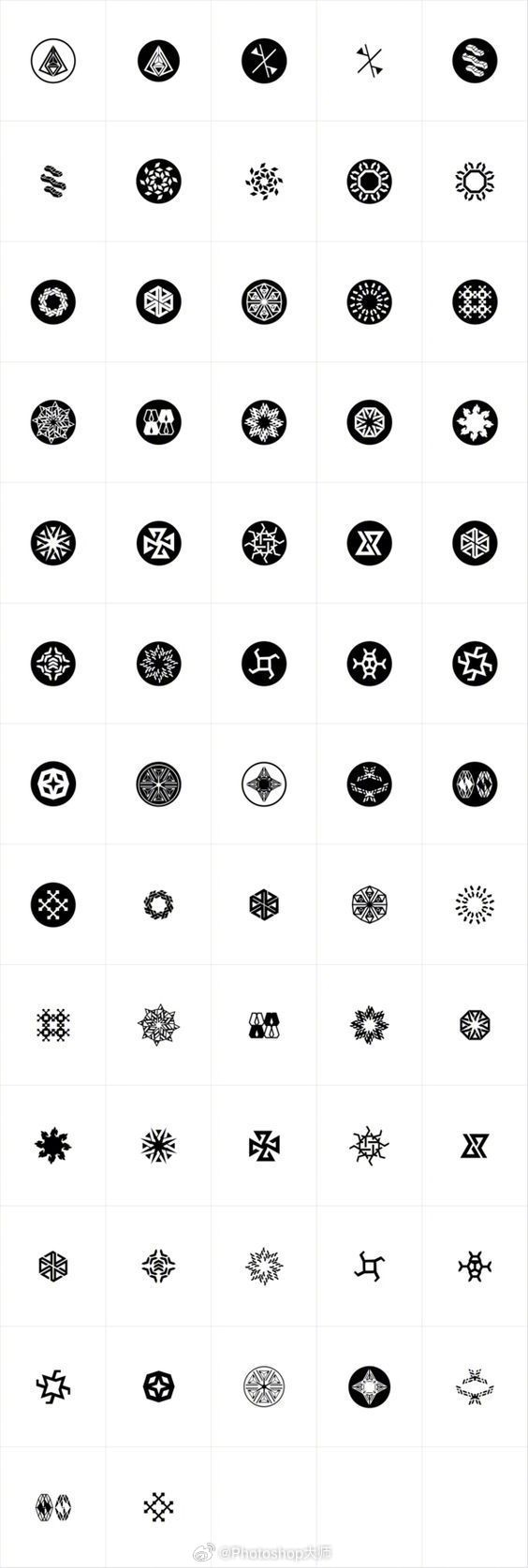 一组几何图形标志设计参考