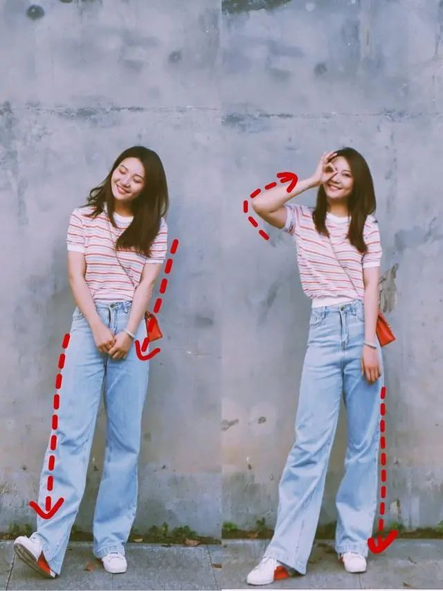 站着拍照姿势,手部,脚部,脸部,搞怪动作,怎么好看怎么摆