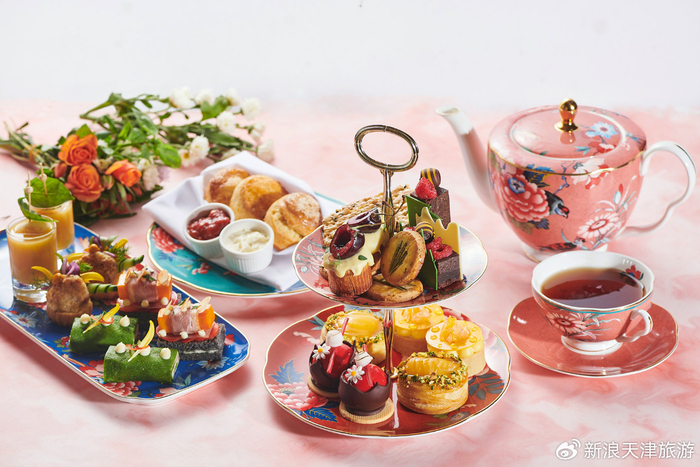 春意浓康康的香草园天津康莱德酒店揭幕季节限定下午茶
