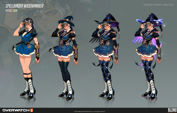 黑百合神话皮肤"缚法魔巫"设计概念稿