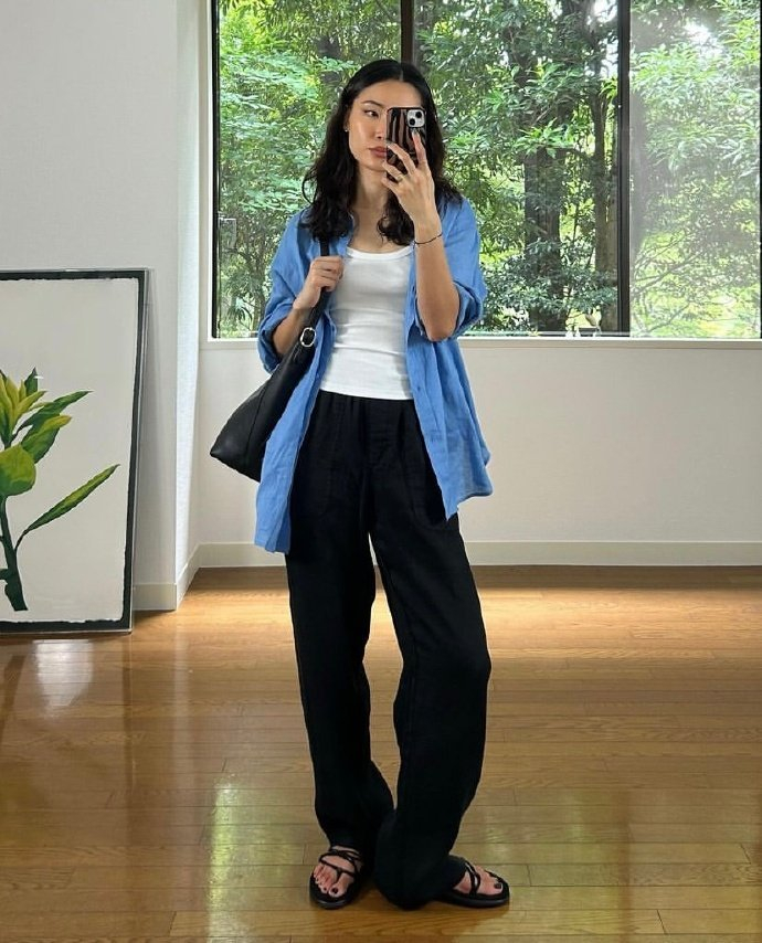 时尚博主emmajang简约高级日常穿搭