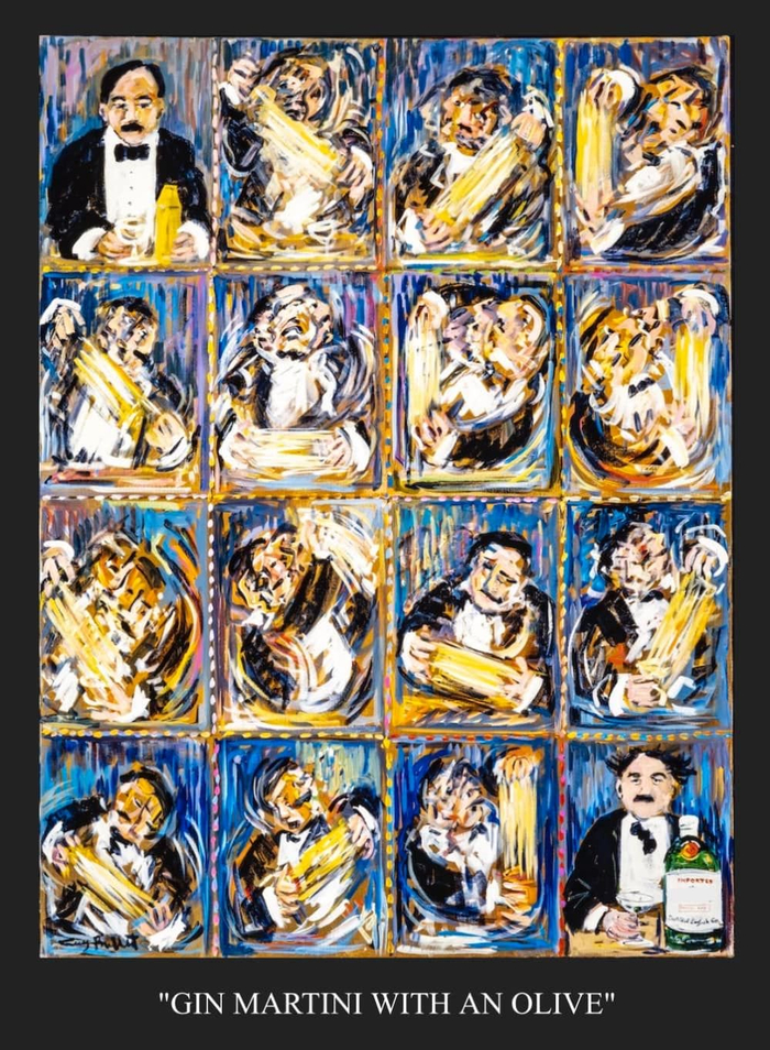 法国画家 Guy Buffet 的侍酒师主题绘画……__财经头条__新浪财经