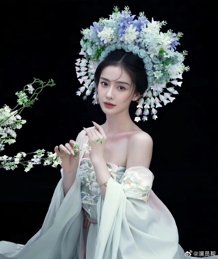 粉丝给鼻姐p的簪花图也太好看了吧