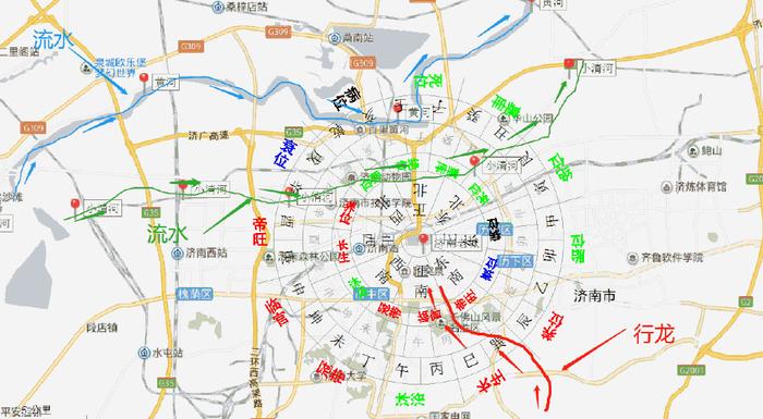 濟南城市風水規劃佈局揭秘天罡地煞經緯倒掛