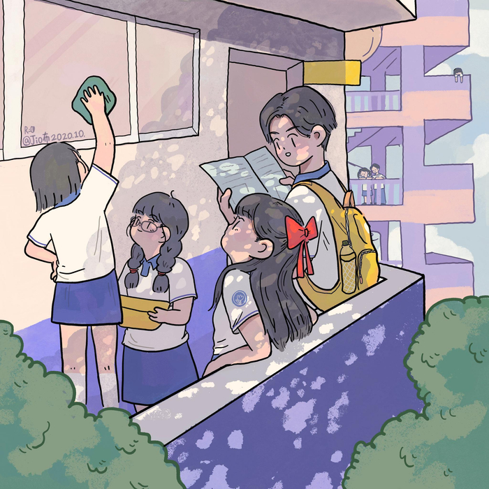 《中华高中女子图鉴》系列插画