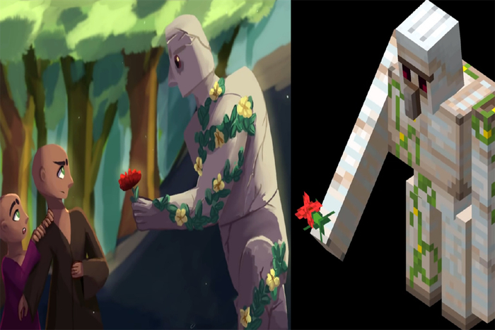 铁傀儡玩家绘制的"凋灵",其实并没有对原版,进行太大的改动,只不过