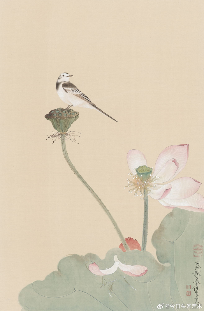 任重工笔花鸟画__财经头条