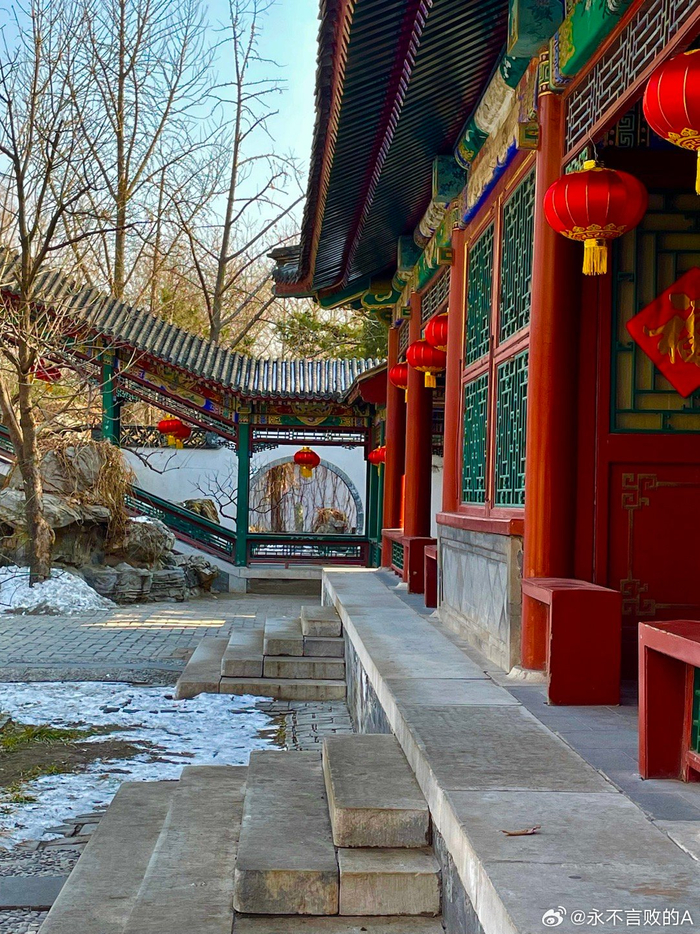 北京大观园装点一新迎新春摄影