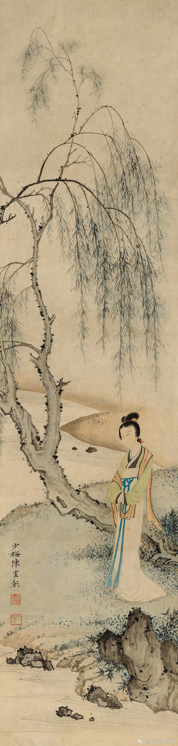 画家陈少梅笔下的仕女