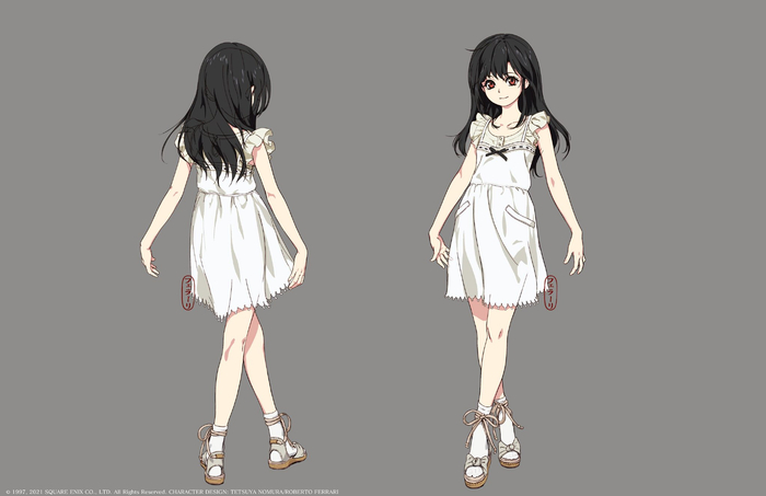 《最终幻想7重制版》官方公开了幼年蒂法的开发设计图__财经头条