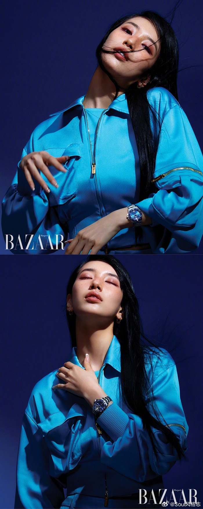 秀智xbazaarkorea7月刊画报及花絮图微醺雀斑妆