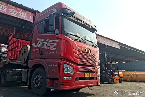 张志阳开解放jh6燃气车迎最美夕阳红卡车之友网