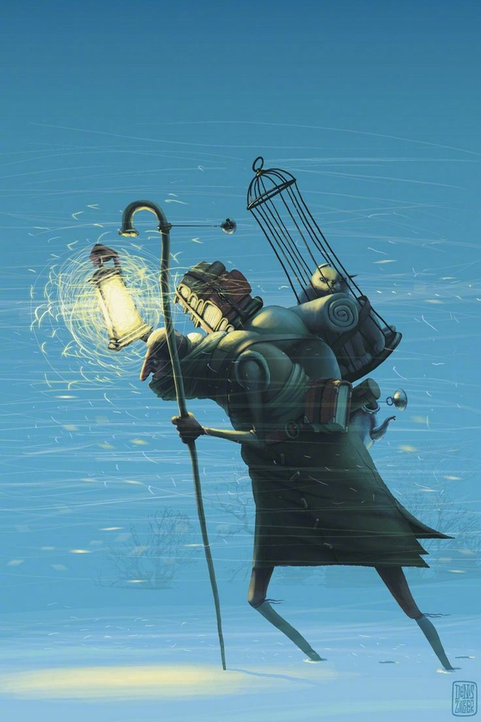 插画大师 denis zilber 绘画作品展示