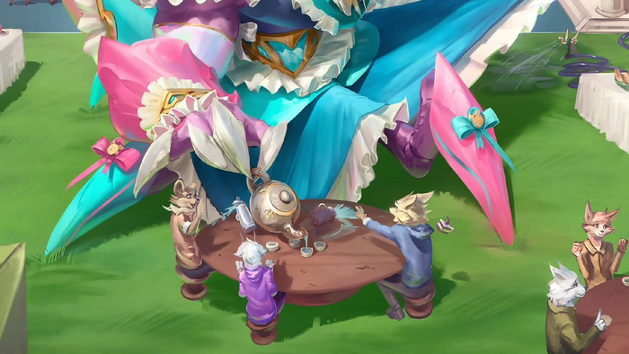 艺术家justmoodychill 分享了自己绘制的同人作品咖啡甜心 雷克塞