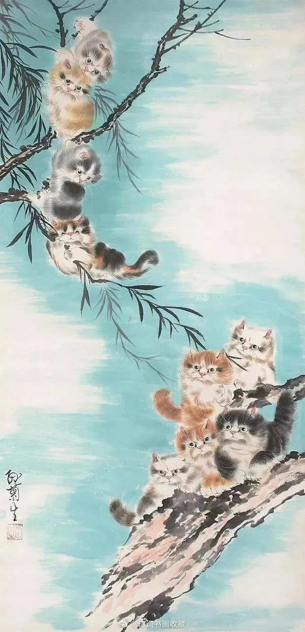 百岁猫王”孙菊生作品欣赏
